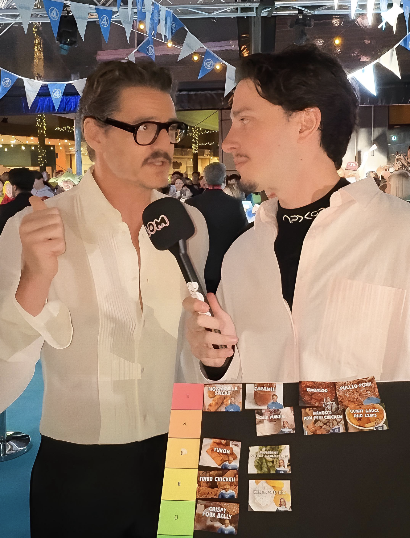 Tom Sharpe with Pedro Pascal at a brand campaign event